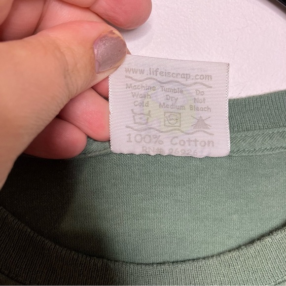 Life is Crap men’s funny t-shirt green golf size XXL - Picture 5 of 7